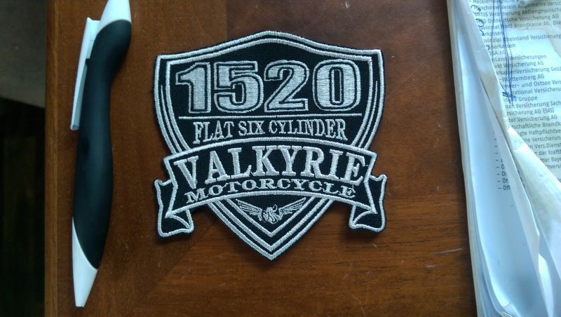Valkyrie 1520 XL IRON ON PATCH Aufnäher Parche honda brodé patche toppa f6c