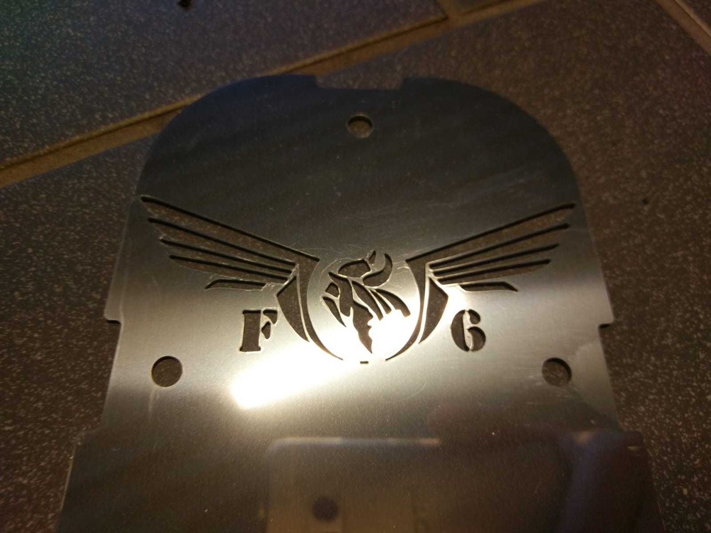 Backrest Plate "F6 with logo"
