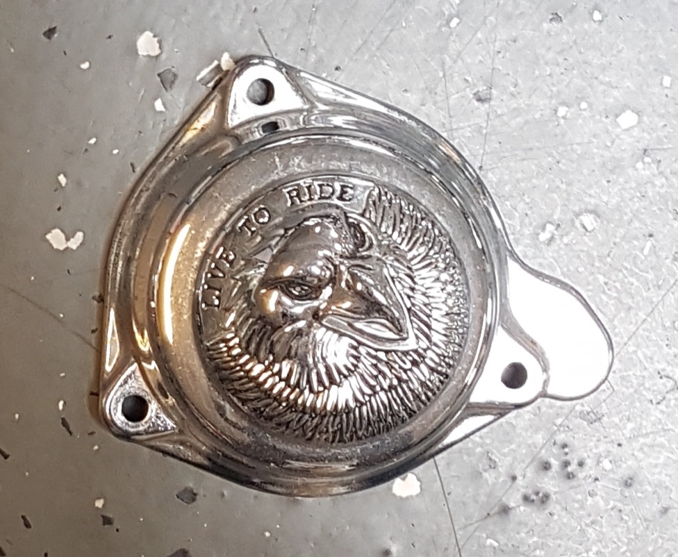 Carburetor cover set, chrome with engraving